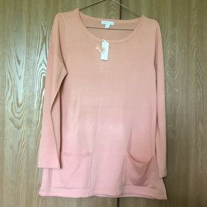 NY&Co. Pink Pocketed Sweater